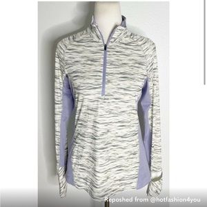 Patagonia All Weather Zip Neck Grey/Lilac Purple